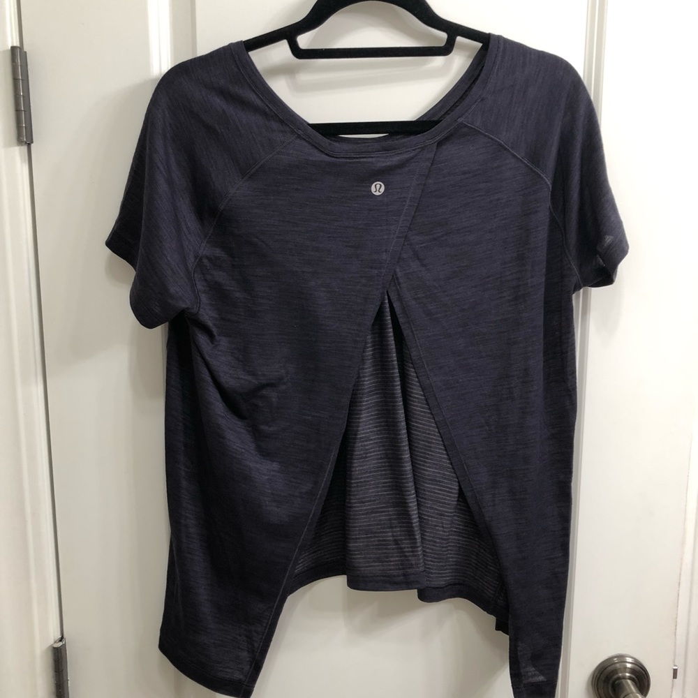 Blue lululemon T shirt